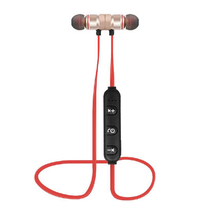 

Bluetooth 41 Headphones Outdoor Sport Headsets Music Earphone Magnetic Suction Built-in Microphone Line Control