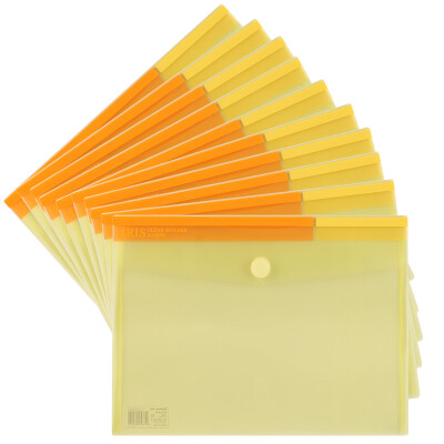 

Comix 10 pieces of adhesive bag file bag information bag yellow EA69