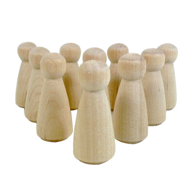 

UpperX Unfinished Wood Doll Bodies -MomAngel - 10 Pieces