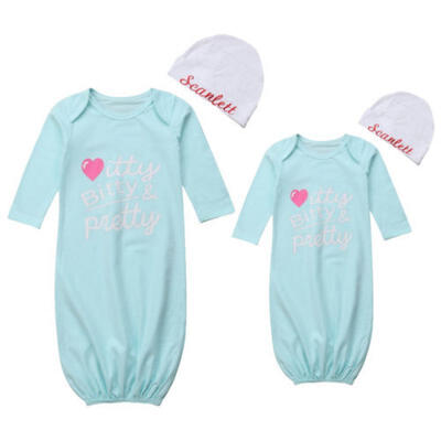 

Baby Girl Boy Cotton Sleepwear Robe Outfits Newborn Gown Pajamas Set Night Dress
