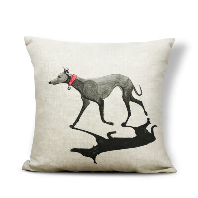 

Greyhound Cushion I Love Dog Cover Pillow Keep On Smile Rose Country Style Settee For Teen Throw Pillow Cover 43Cm Burlap Famous