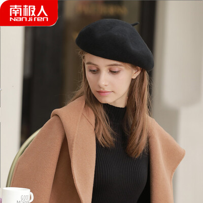 

Antarctic hat female autumn&winter painter hat Korean version of the trend of students wild sweet cute British retro beret N2E8X825122 black