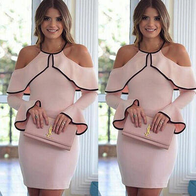 

Sexy Women Casual Long Sleeve Evening Party Cocktail Bodycon Short Mini Dress