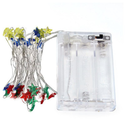 

BZ234 2M3M5M 20 Bulbs LED Clear Battery Holder Indoor Outdoor Decoration Festoon Wedding Party Christmas Tree Garden Yard Fence