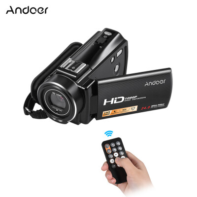 

Andoer HDV-V7 PLUS 1080P Full HD 24MP Portable Digital Video Camera Camcorder Remote Control Infrared Night Vision Recorder 16X Zo