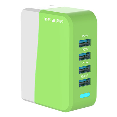 

Сетевое зарядное устройство Meiyi USB / 4 перезаряжаемые головки / адаптеры MY-501 Green Portable Universal