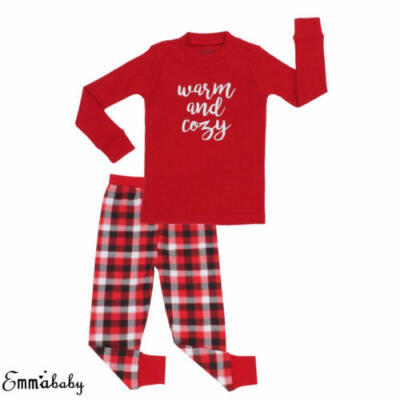 

Family Matching Christmas Pajamas Set Women Baby Kids Xmas Sleepwear Nightwear