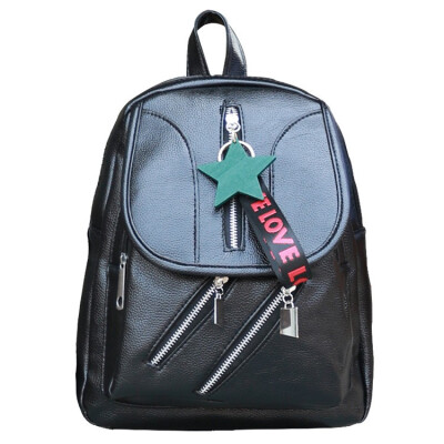 

Free Shipping New Female Student Backpack Black Light Soft Fashion Casual Bags