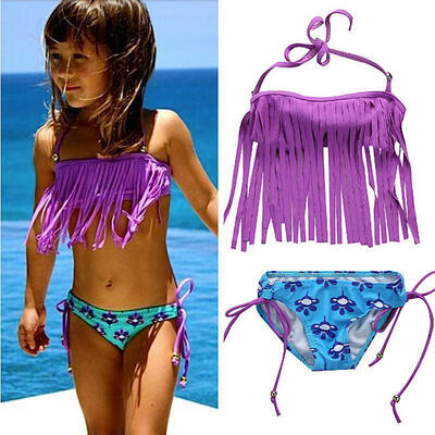 

2Pcs Toddler Kids Baby Girls Swimsuit Swimwear Bathing Suit Tankini Bikini Set