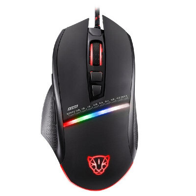 

Motospeed V10 Black USB Gaming Wired Mouse Ergonomic Gamer PC Mouse with LED Breathing Lamp