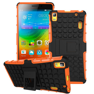 

Fivice Lenovo K3 NoteA7000 Case TPU anti-fall tire pattern back clip bracket phone case