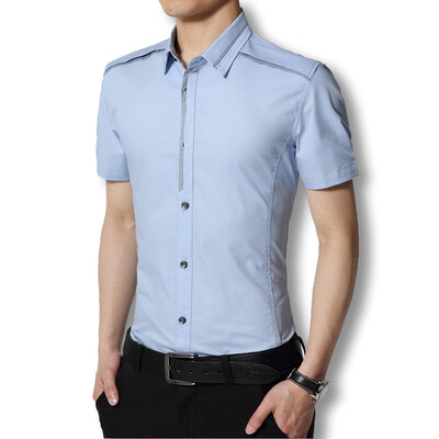 

New Arrivals Men Shirts 2016 Fashion Men Dress Casual Men Shirts Short Sleeves Mens Spring Summer Shirts Slim Fit Free Shipping