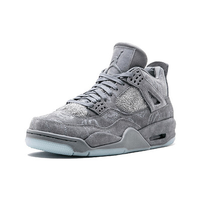 

Nike Air Jordan 4 X KAWS Cool Gray AJ4 Suede Basketball Shoes Original Shock-absorbing Outdoor Sports Shoes 930155 001 003