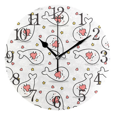 

Wall Clock Arabic Numerals Design Seal Pattern Round