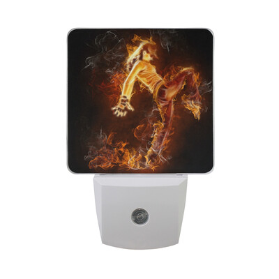 

ALAZA LED Night Light With Smart Dusk To Dawn SensorSpectrum Fire Waves Plug In Night Light