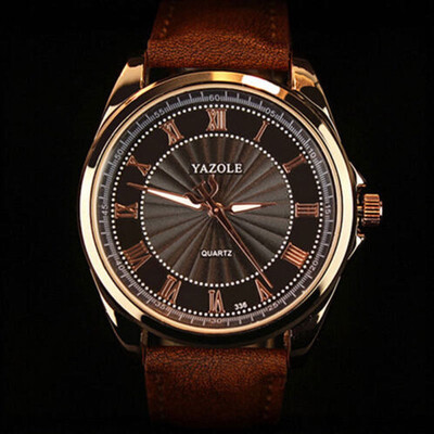 

Fashion Mens Leather Military Casual Analog Quartz Wrist Watch Business Watches