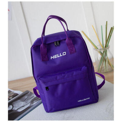 

Women Travel Canvas Letter Backpack Rucksack Camping Hiking School Book Bag