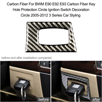 

Carbon Fiber For BWM E90 E92 E93 Carbon Fiber Key Hole Protection Circle Ignition Switch Decoration Circle 2005-2012 3 Series Car