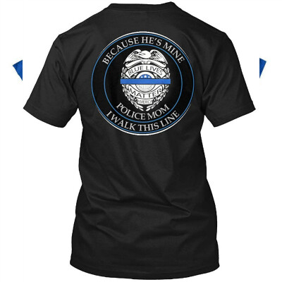 

Because HES Mine Blue Lives Matter America Police Tshirt - Hanes Tagless Tee