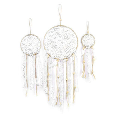 

UpperX Dream Catchers 3Pcs Boho Wedding Party Favor New Year Birthday Gift Bedroom Wall Ornaments Decor White Feather