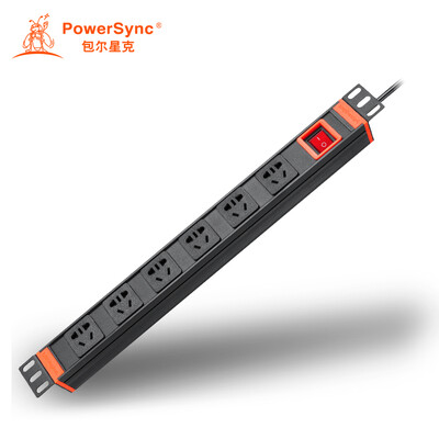 

Baoer Xingke PDU Cabinet Power Outlet Strip Plug Terminal Block Switch 10A6 Position 15mm23C Black 2 Meter PS-1006A MD6W0020