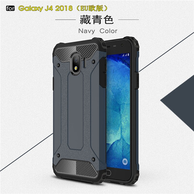 

Fivice Samsung Galaxy J4 2018 case Luxury Silicone Diamond Armor PC Hard Shell Phone Case