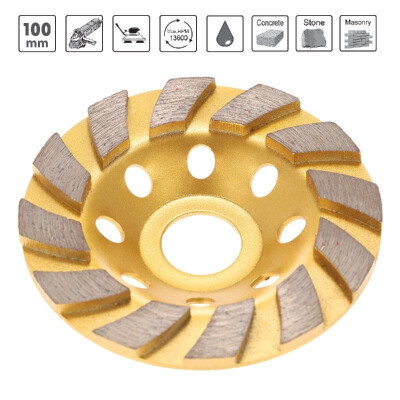 

Electrical Supplies 100mm 4" Diamond Segment Grinding Wheel Disc Bowl Shape Grinder Cup 22mm Inner Hole Concrete Granite Masonry