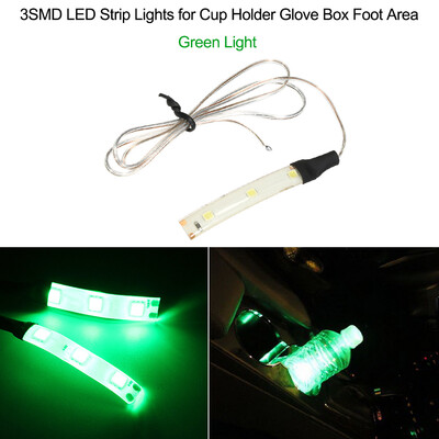 

3SMD LED Strip Lights for Cup Holder Glove Box Foot AreaRed Light