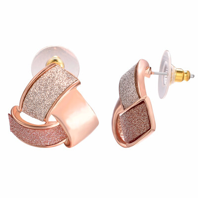 

Yoursfs Trendy Silvery Golden Twisted Love Knot Ball Stud Earrings For Women Jewelry High Quality