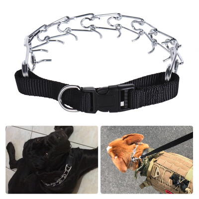 

Dog Prong Collar Pets Training Pinch Stainless Steel Gear with Adjustable Length Releasable Snap Buckle Updated Blunt-cut Tip for