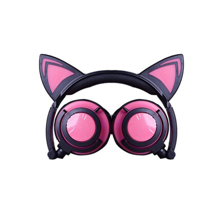 

Childrens cartoon cat ears light-emitting folding mobile phone music headset