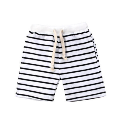 

USA Kids Summer Casual Boys Shorts Baby Striped Half Pants Knee Length Trousers