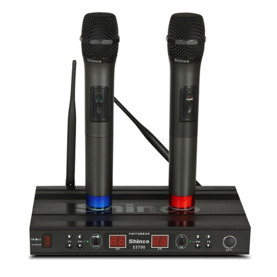 

Shinco S3700 Computer Microphone Microphone Wireless Microphone Amplifier Microphone KTV Stage Microphone Metal U Black
