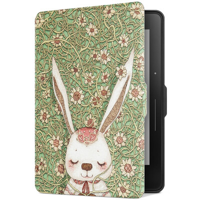 

Plato адаптация Kindle 1499 версии защитной крышки / оболочка Kindle Вояж вояж посвященного спать кобуру окрашенных джунглей прорастает кролик