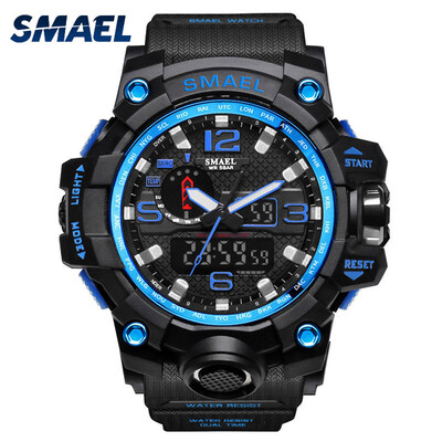 

Mens Stylish Sports Multi-function Electronic Waterproof Watch Dual Display Wristwatches