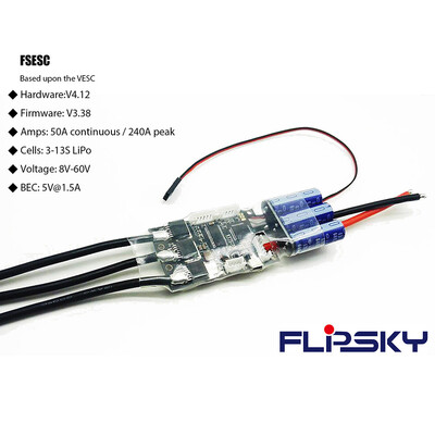 

FLIPSKY FSESC V4 50A SK8-ESC w 5V15A BEC for Electric Skateboard RC Car E-bike E-scooter Robot