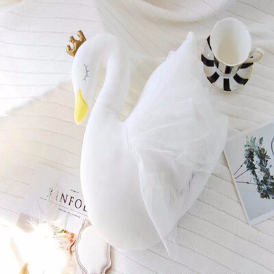 

Living Room Decorative Swan Sofa Cushion Back Chair Pillow Baby Pacify Toys Baby Photography Props 35cm