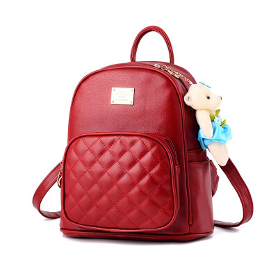 

NovelTeez Backpack College Wind Leisure Backpack Korean Wave Fashion Lady Bag Bear Bag