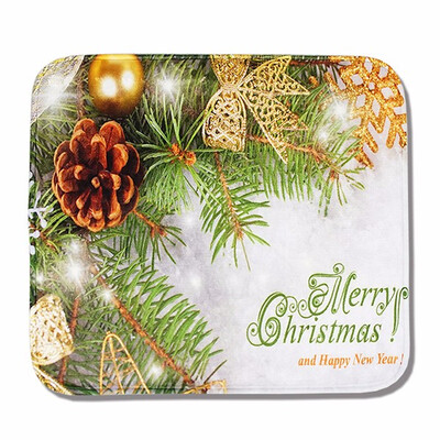 

2018 Christmas Decor Dinning Chair Cushion Antiskid Flannel Car Seat Mats 40cm Square Santa Snowman Printed Kitchen Cushion Pad