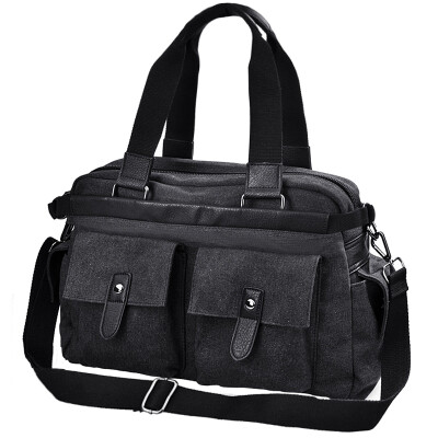 

Bean Drums Men's Casual Bag Shoulder Bag Male Canvas Korean Messenger Bag Handbag Fashion Men's Bag G00203 Black