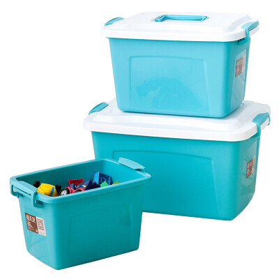 

Jingdong Supermarket] Jubilee Dragon (Citylong) storage box plastic portable hand-made debris finishing box large and medium-sized combination of three-piece sets of Vatican Blue 1774