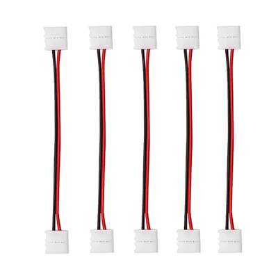 

ZDM 8 10mm 2 Pin Single Color Waterproof Both Ends LED Strip Connector Line 5PCS