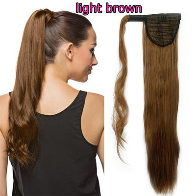 

Hot Sell Sexy Long Straight Curly Tie upWrap Around Ponytail Clip in Hair Extensions 17-26 inch
