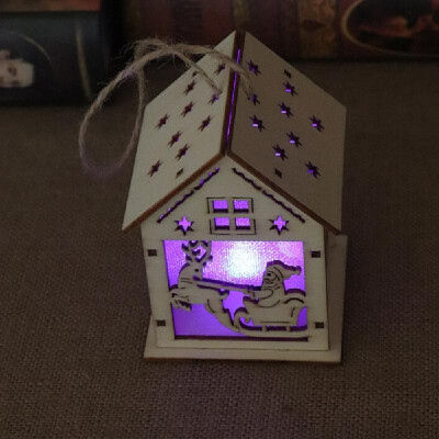 

Christmas Decorations Lighting LED House Light Snow Hotel Housing Bar Christmas Tree Decorations Pendant DIY Gift Window Display G