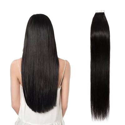 

16-24 inch Women Human Tape In Skin Weft Real Hair Extensions TAPE HUMAN HAIR 100 Brazilian Virgin Hair