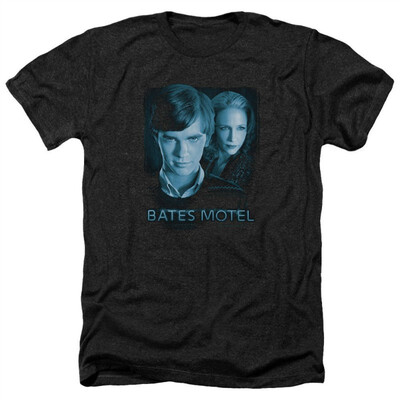 

Bates Motel Hitchcock TV Series Norma & Norman Stare Adult Heather T-Shirt Tee