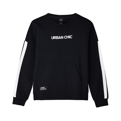 

Special step sweater female 2018 autumn new pullover sweater womens pullover simple small word pocket shirt 882328059027 black XL