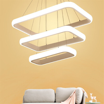 

Baycheer HL487484 Cable DIY Design 114W Rectangular White Light LED Chandelier Gold