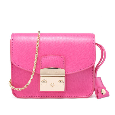 

La Festin 618630 ​​new Messenger bag small square bag shoulder bag leather chain bag Paris rose red