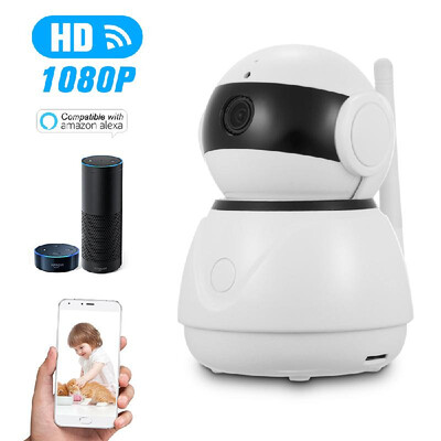 

Home Security WIFI Camera 1080P Wireless IP Camera Compatible with Alexa Echo Show Baby Monitor with Motion Detection PTZ TF Ca